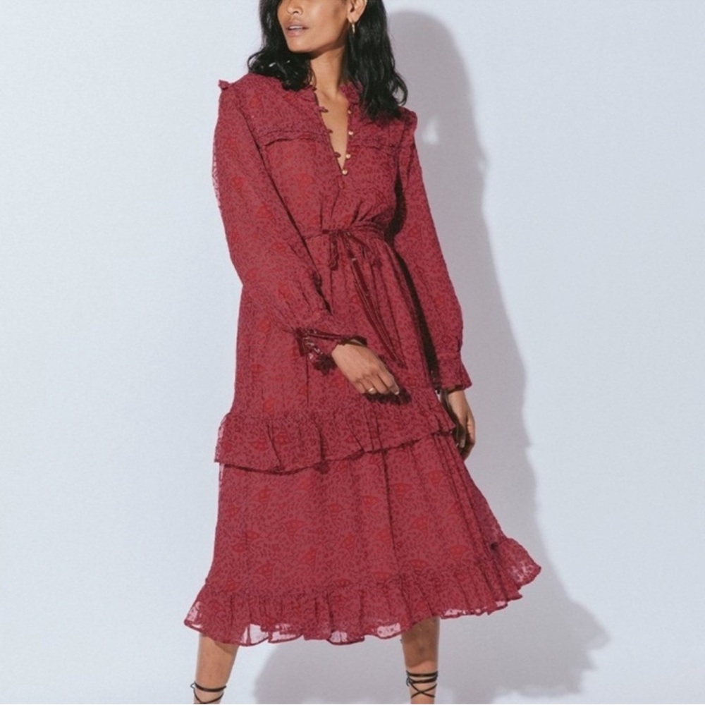 NWT Cleobella Iris Kerala Block Midi Dress, size: S